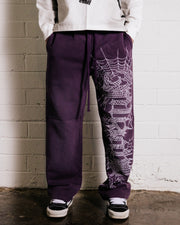 PURPLE SPIDER SWEATPANTS