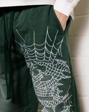 GREEN SPIDER SWEATPANTS