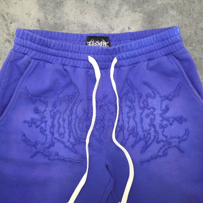 ACID WASH SHORTS (BLUE)