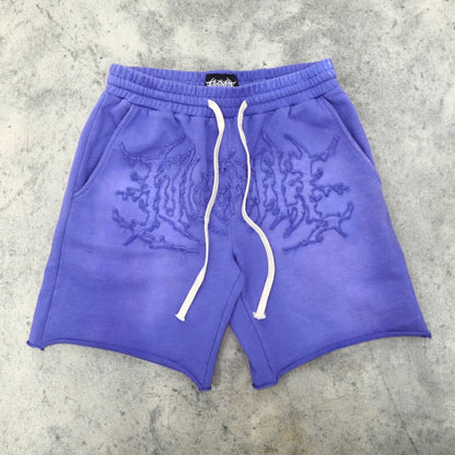 ACID WASH SHORTS (BLUE)