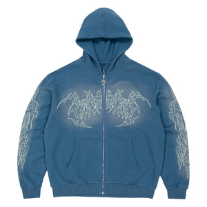ACID WASH HOODIE (TURQUOISE)