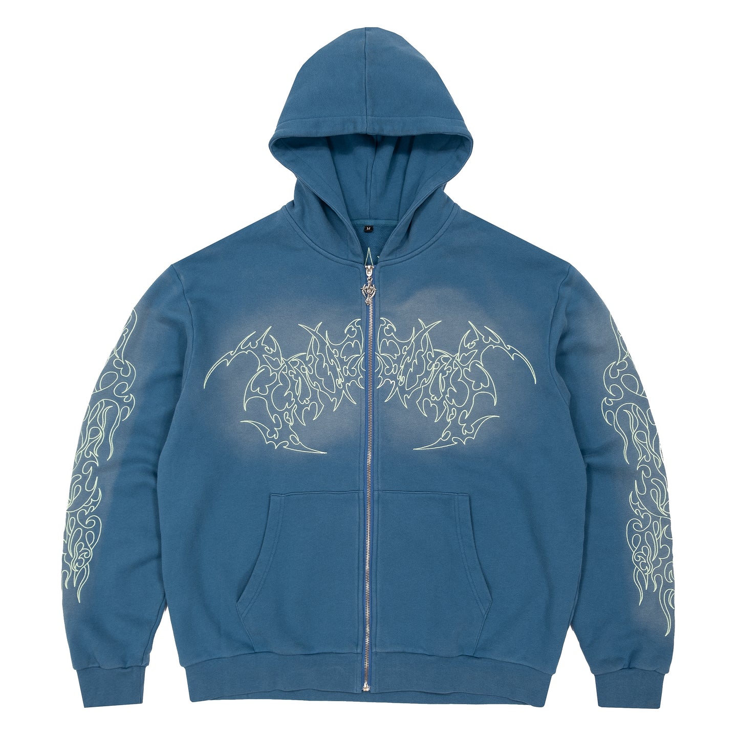 ACID WASH HOODIE (TURQUOISE)