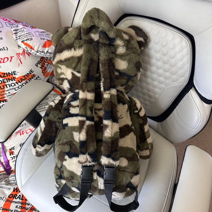 CAMO BEAR BACKPACK