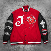 RED VARSITY JACKET