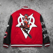 RED VARSITY JACKET