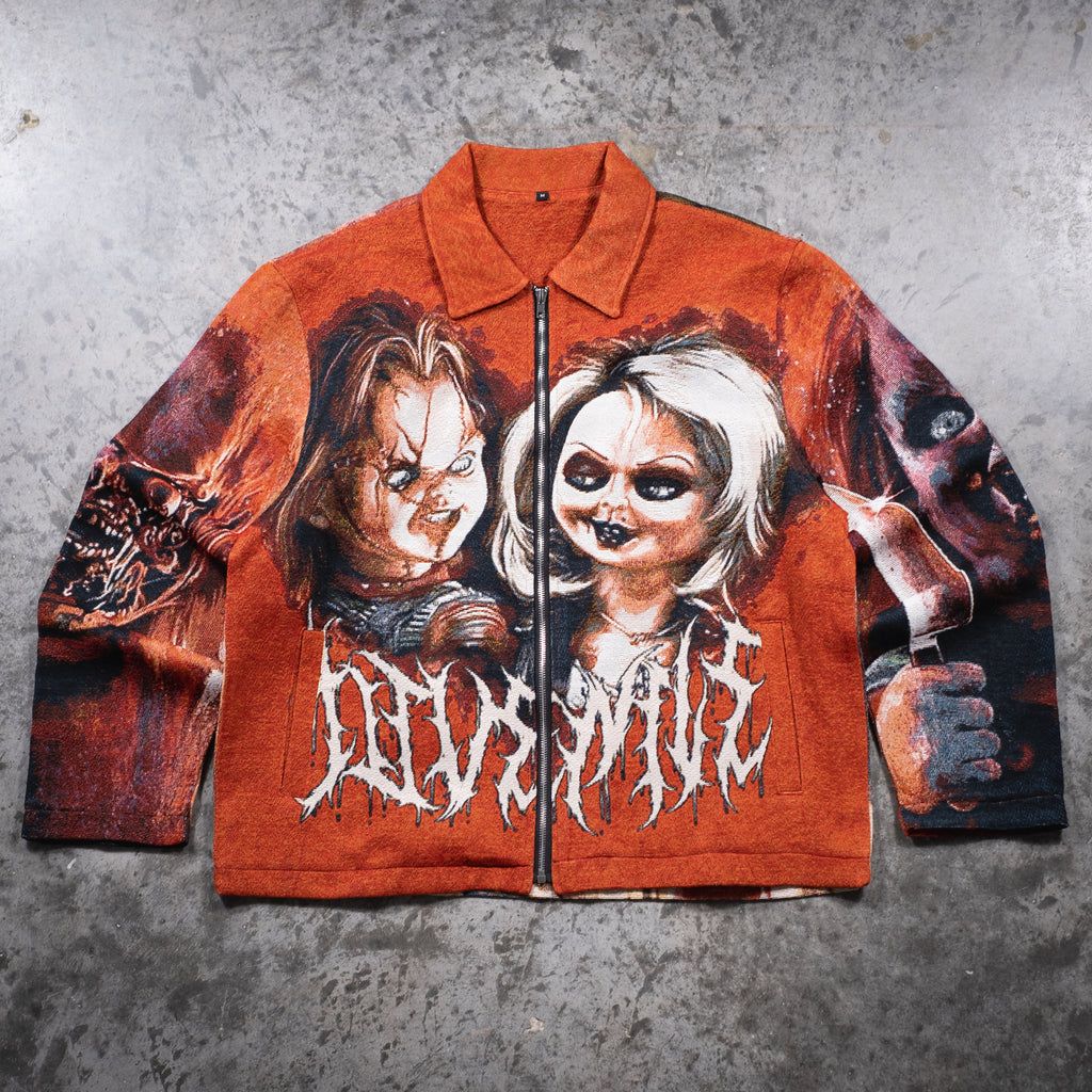 チャイルドプレイ　ジャケット Chucky Doll Child's Play Long Sleeve Jean Jacket Men's M