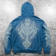 ACID WASH HOODIE (TURQUOISE)