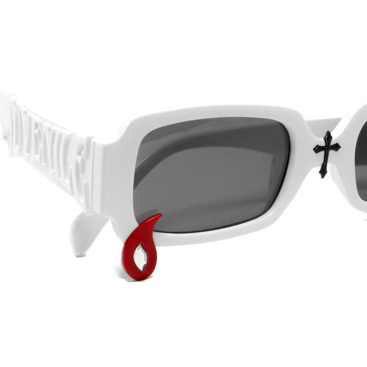 WHITE BLOOD DROP GLASSES