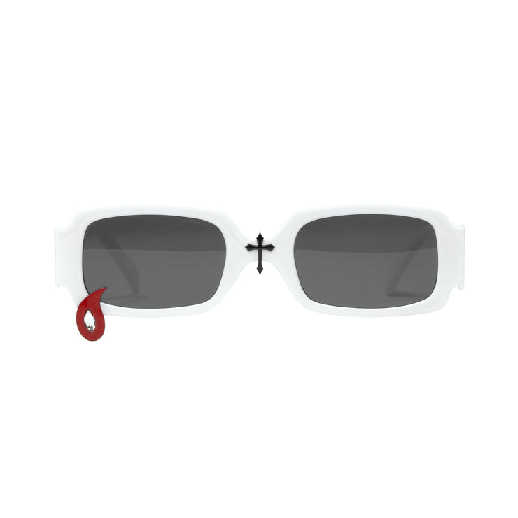 WHITE BLOOD DROP GLASSES