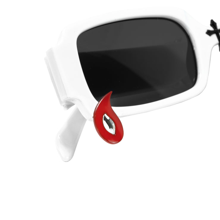 BLOOD DROP GLASSES (WHITE)